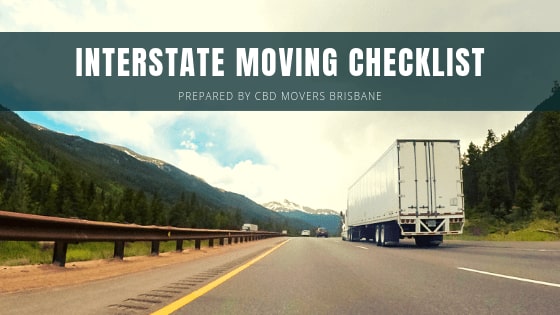 Interstate Moving Checklist